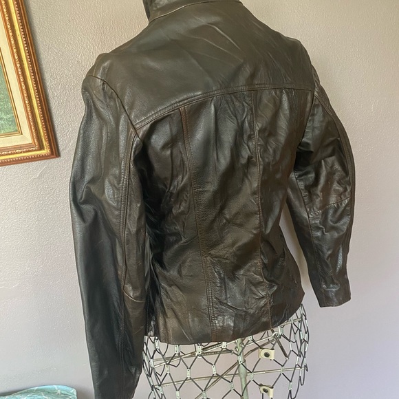 Women’s Leather Moto Maxima, Medium Jacket - Picture 5 of 6